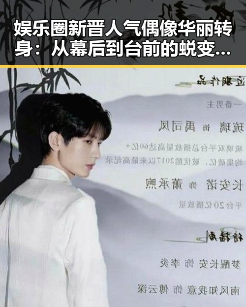 娱乐圈新晋人气偶像华丽转身：从幕后到台前的蜕变之路