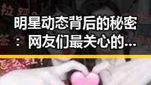 明星动态背后的秘密:网友们最关心的那些事
